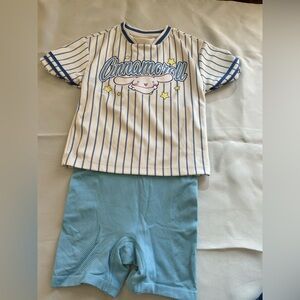 Hello Kitty top & all in motion Romper Size 8